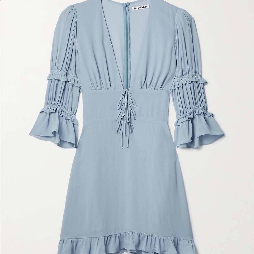 Reformation Laurelei Dress (Light Blue - Size 4)